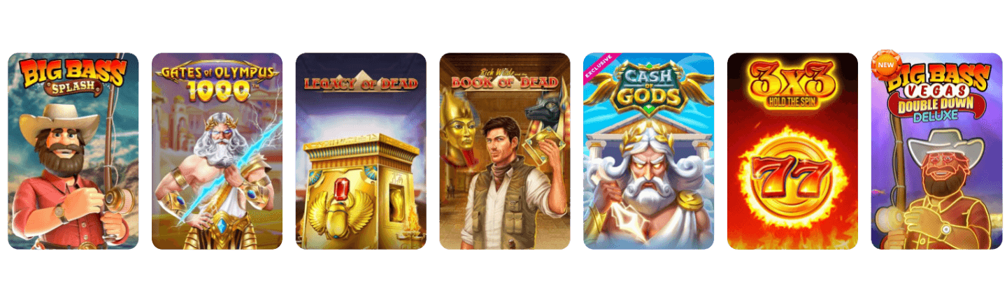 Sélection de jeux d’Infinity Casino incluant machines à sous, jeux en direct et titres populaires